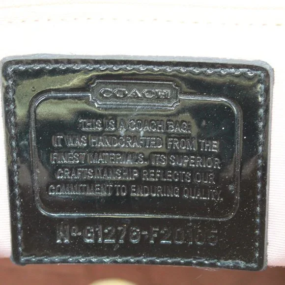 Coach F20105 Signature Brown Kisslock Carry All Purse Satchel Shoulder Bag - Picture 8 of 9